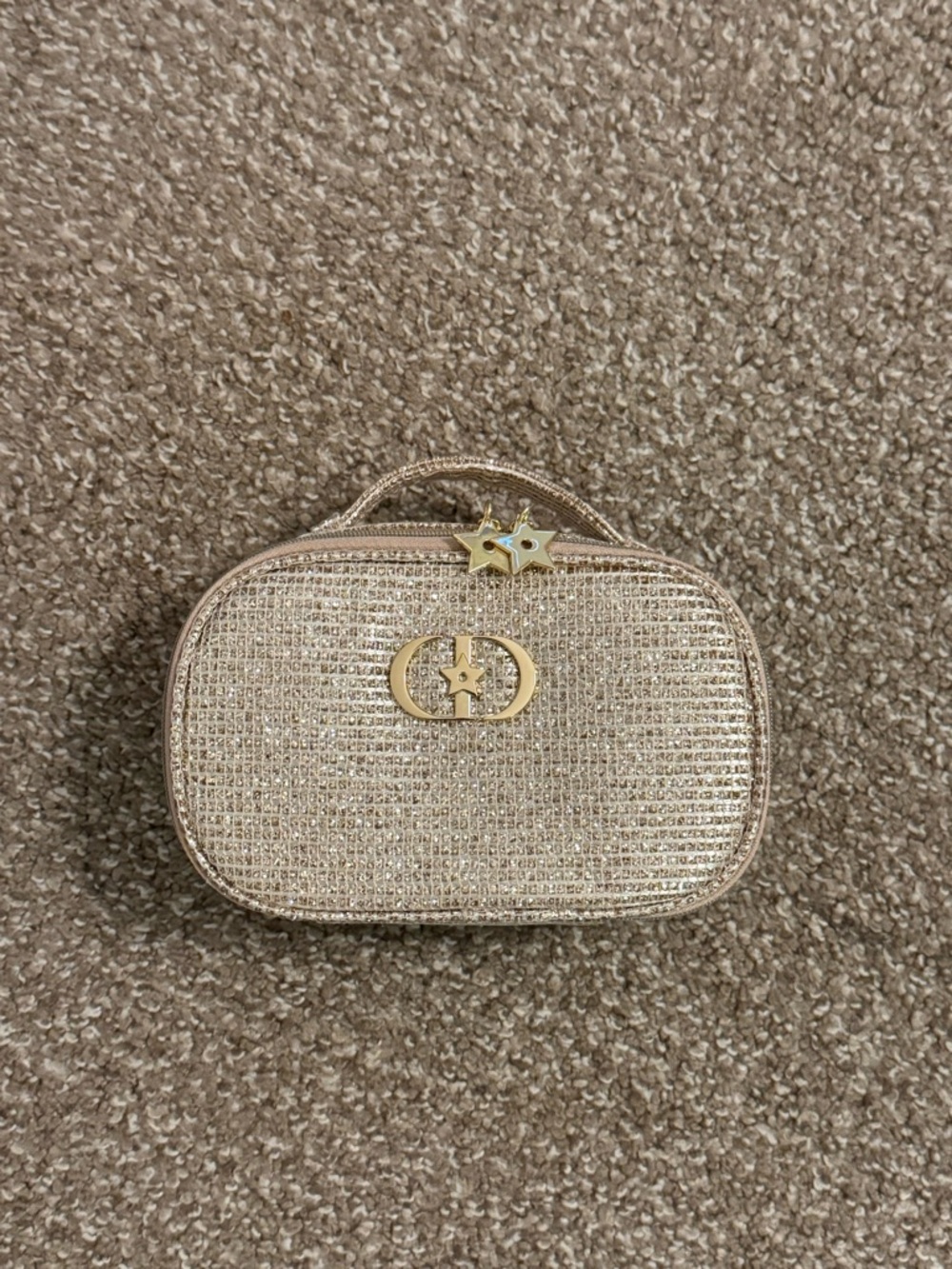 Christian Dior Gold Cosmetic Bag